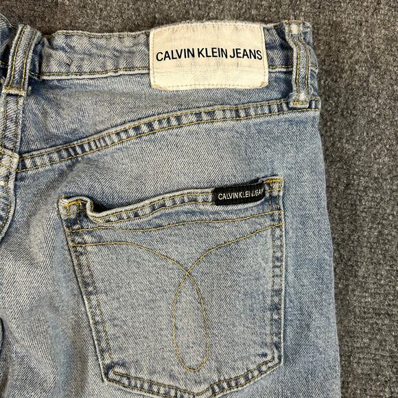 Calvin Klein Jeans Mid Rise Slim Distressed Jeans Women's 29x32 - Picture 6 of 7